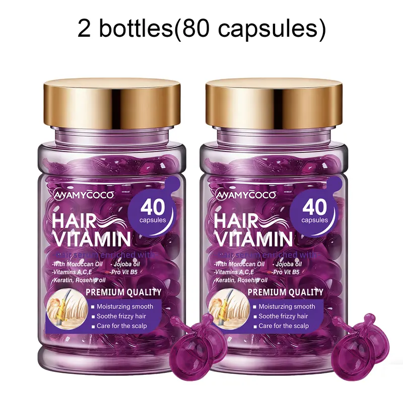 Hair Vitamin Capsules Infused with Violet Vitamins & Argan Oil for Color-Treated πββοΈ