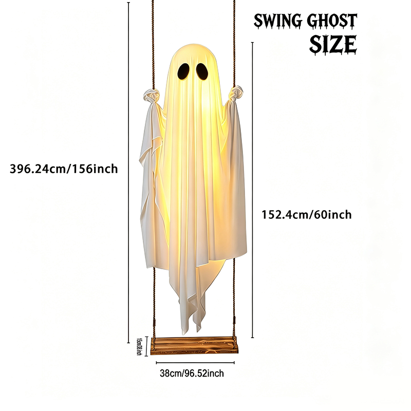 Halloween Decorations Outdoor Pre-Assembled Hanging Swing Ghost ππ»