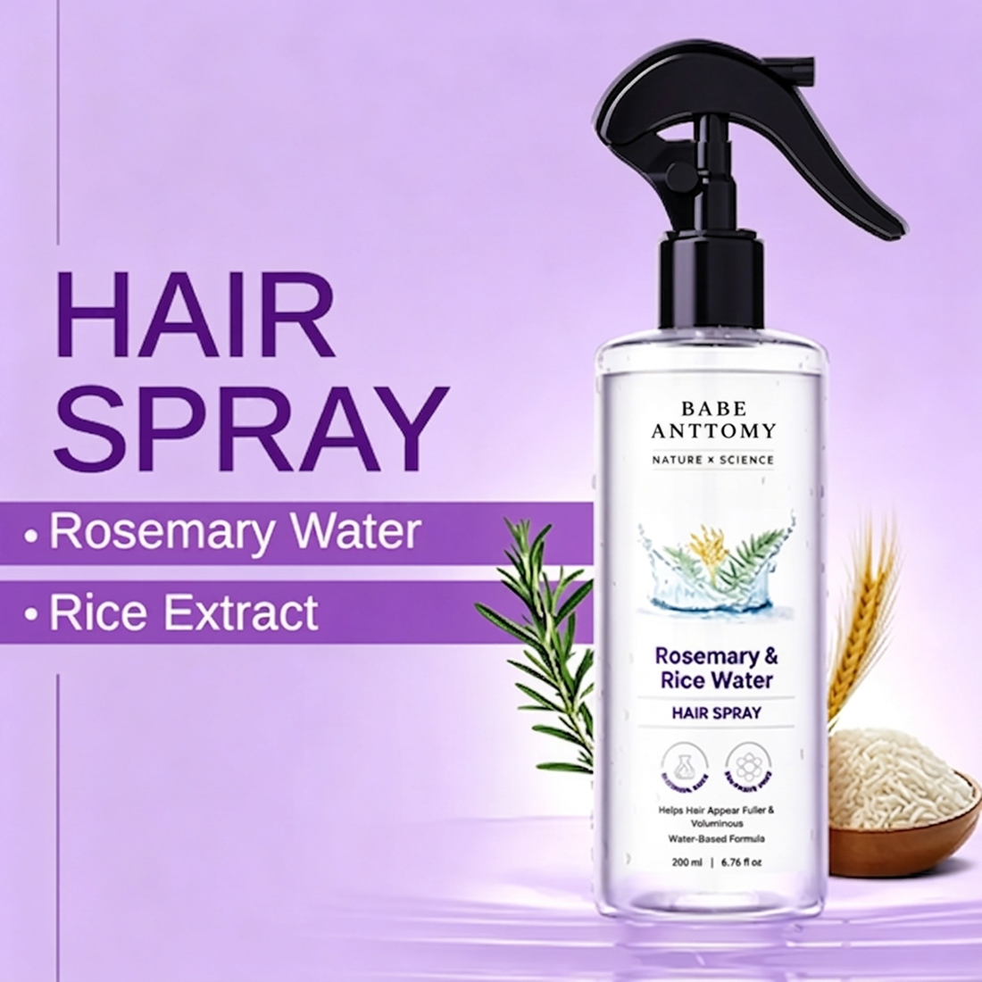 Rosemary Water with Rice Water-Smooth and Silky Hair🌿