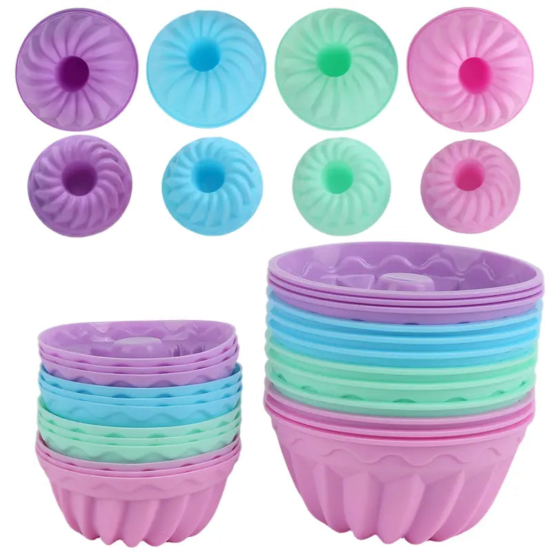 24pcs 2.75in Food-Grade Flexible Silicone Baking Cups π§