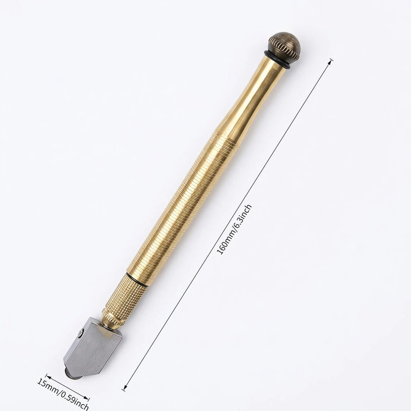 Diamond Head Glass Cutter Tool for 3-15mm Glass & Mirrors, Heavy Duty Steel Blade🛠️