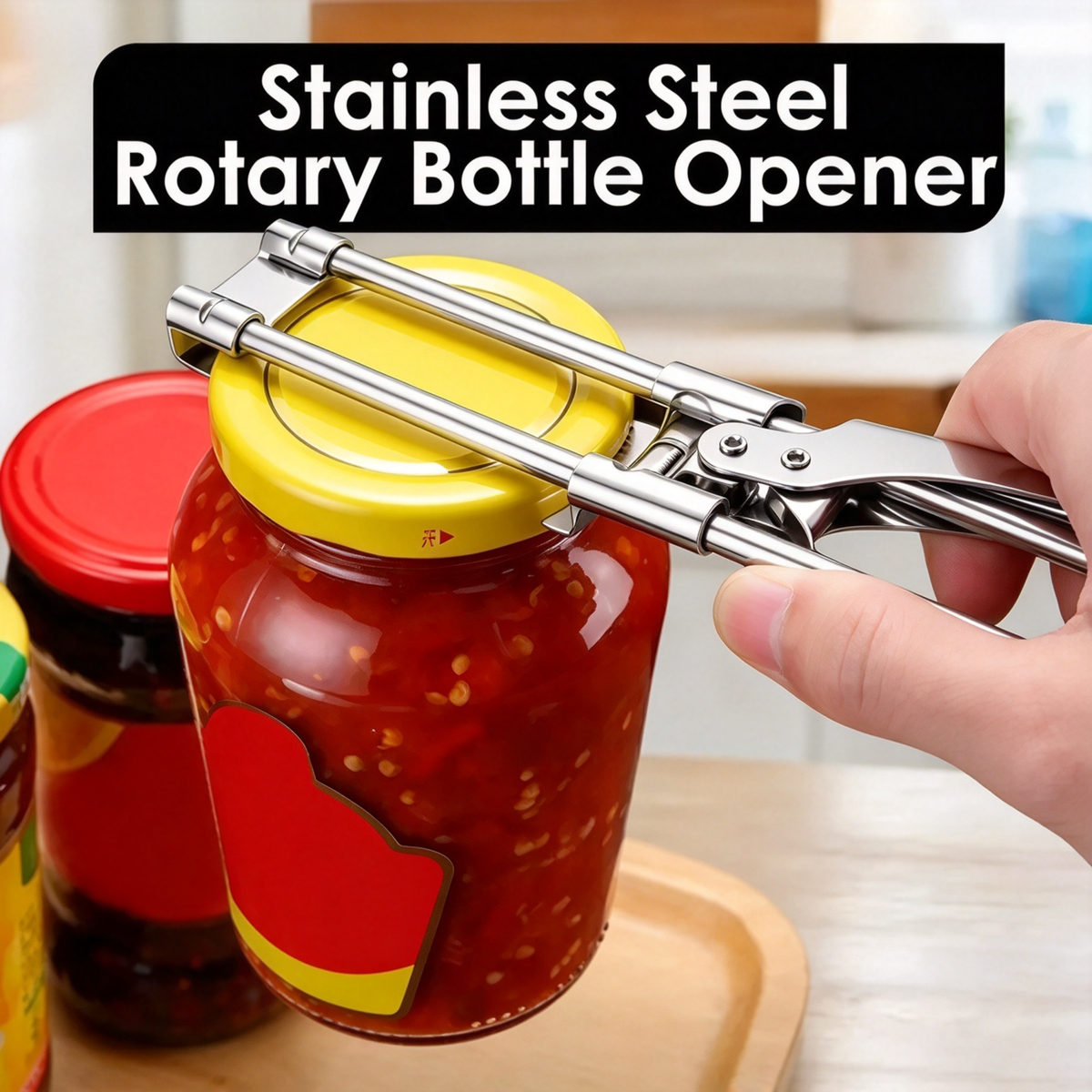 Multifunctional Adjustable Can Opener, Stainless Steel Jar Lid Opener Bottle Opener Tool πΎ