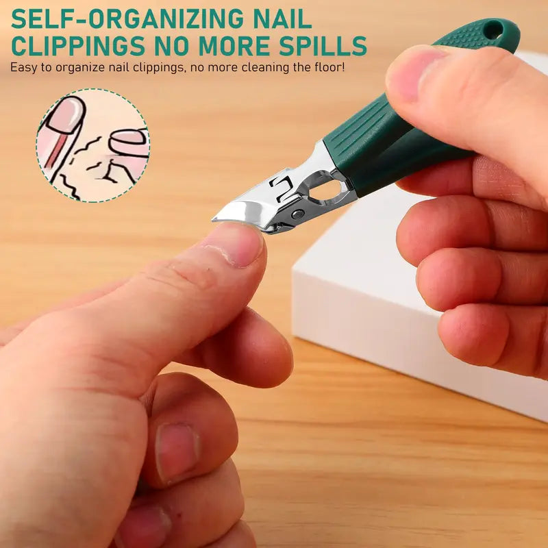 Eagle Beak Beveled Nail Clippers, Wide Jaw Opening Anti-Splash Slanted Nail Clipper