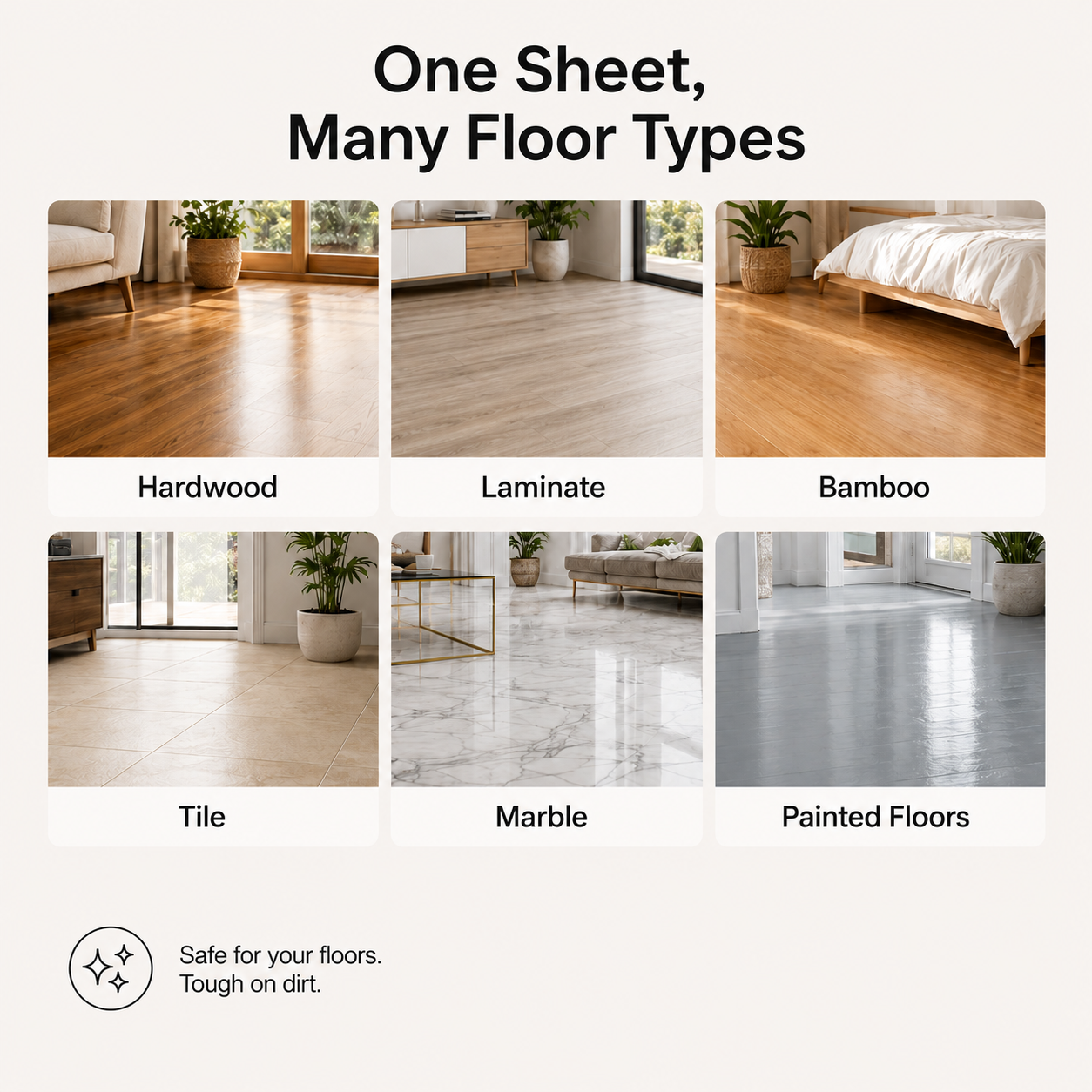 Floor Cleaning Sheets | Fast Dissolve, No Residue Floor Cleaner for Daily Mopping🧼