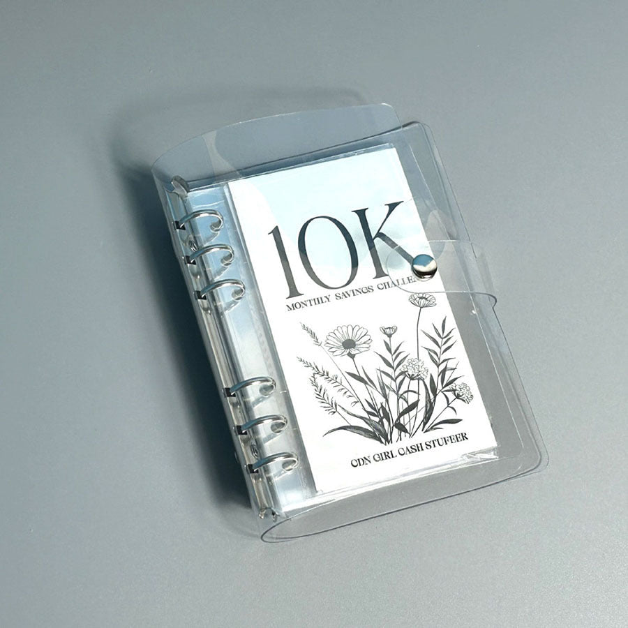 A6 12-Month Money Saving Binder ,10K / 5K / 2.5K Savings Challenge ,Cash Envelope Budget Plannerđź“’