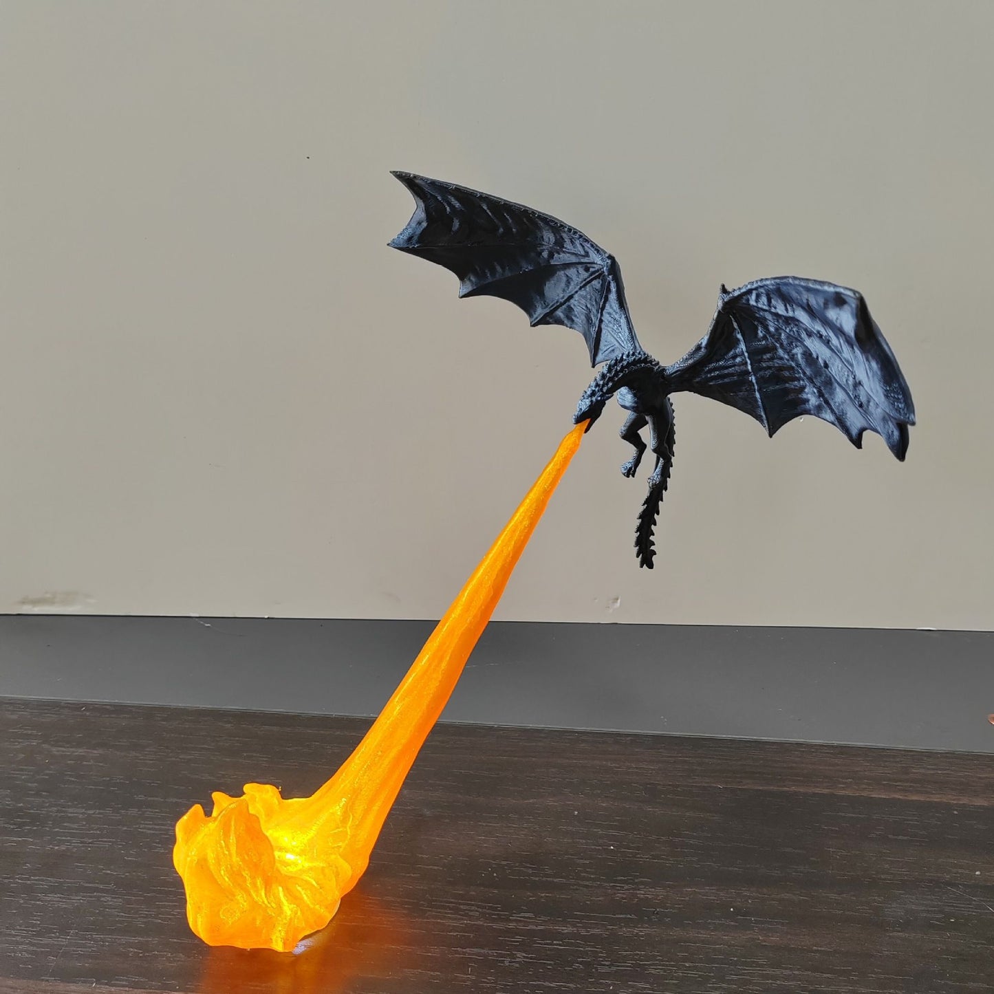 Dragon Flame Book Nook with Light | 3D Printed Mystical Dragon Bookshelf Decor🐉