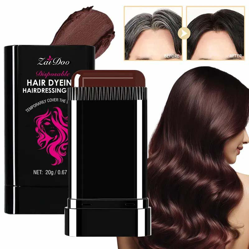 Disposable Hair Dye Stick, Covers Gray Hair, Waterproof and Sweatproof💇