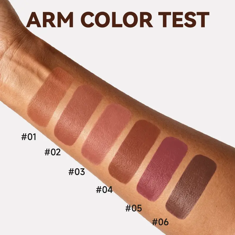 Matte Brown Lipstick, Individual Lipsticks, Waterproof, Non-stick Cup๐