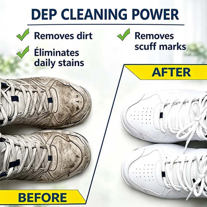 White Shoe Cleaning Cream with Sponge Applicator -Multi-Purpose Household Cleaner🧽