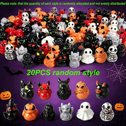 Mini Devil Ghost Skull Resin Ducks, Cute Spooky Desktop Decor, Creative Desktop Ornament🦇✨