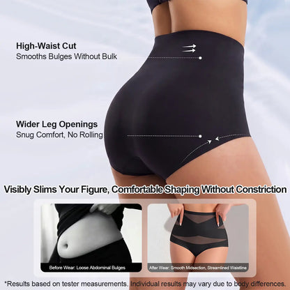 Women's Sheer Sexy High  WaistShapewear Panty,Burr basketsShaper Firm Control 💃