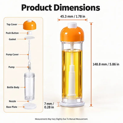 Oil Sprayer for Cooking, Refillable Olive Oil Spray Bottle with Bottom Nozzle 🪄