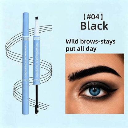 2-in-1 Waterproof Micro-Fork Eyebrow Pen-Tinted Gel Cosmetic, Long-Lasting Brow Styling Tool🖊️