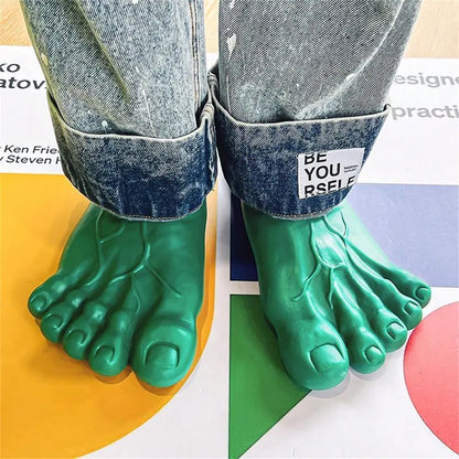 Unisex Monster EVA Sports Flat Slide Sandals - Footwear with Round Toe, EVA Upper 👣