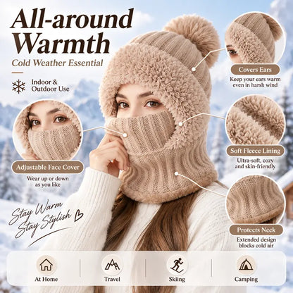Girls' 3-in-1 Fleece Winter Balaclava - Keep Warm Face Covers & Mask 👧❄️