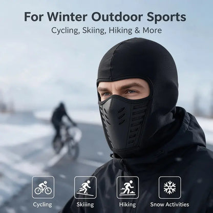 Unisex Fleece Full Face Balaclava Ski Mask - Windproof, Anti-Haze, Soft Sports & Outdoor Hat 🧢💨