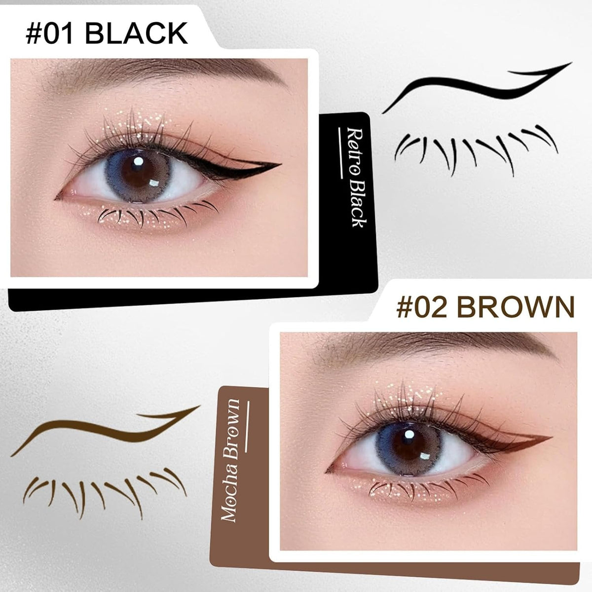 Reusable Lower Eyelash Stamp & Fine Liner Makeup Kit🦋
