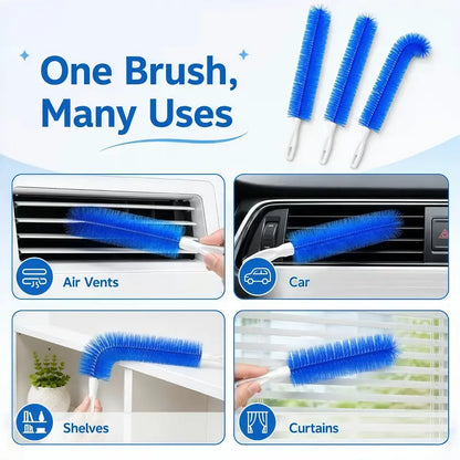 Multi-Purpose Bendable Gap Dust Cleaning Brush for Car & Household, 2 Pack🧹