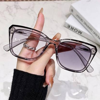 Progressive Photochromic Readers for Women, Pink Square Multifocal Reading Glasses 👓