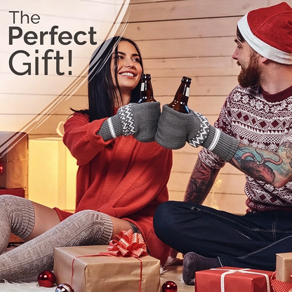 Beer Mitten Gloves - Knit Stitched Drink Mitt Holder for Beverage 🧤🍻