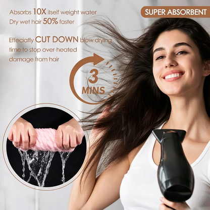 Extra-Thick Microfiber Hair Drying Towel Cap Set, Super Absorbent Quick-Dry Hair Wrap 🧖‍♀️