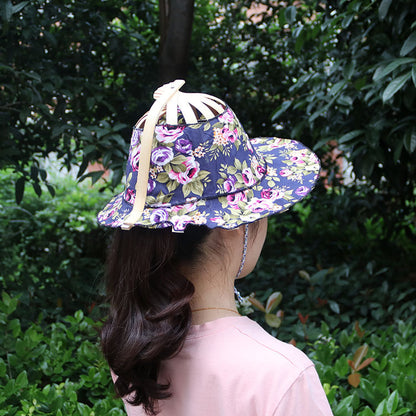 Fan Hat Bamboo Foldable Hand Fan for Sun Hat Women🌞