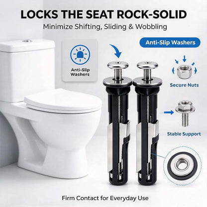 2PCS Universal Toilet Seat Bolt Kit Screws Quick Release Easy Install Toilet Seat Replacement Parts🚽