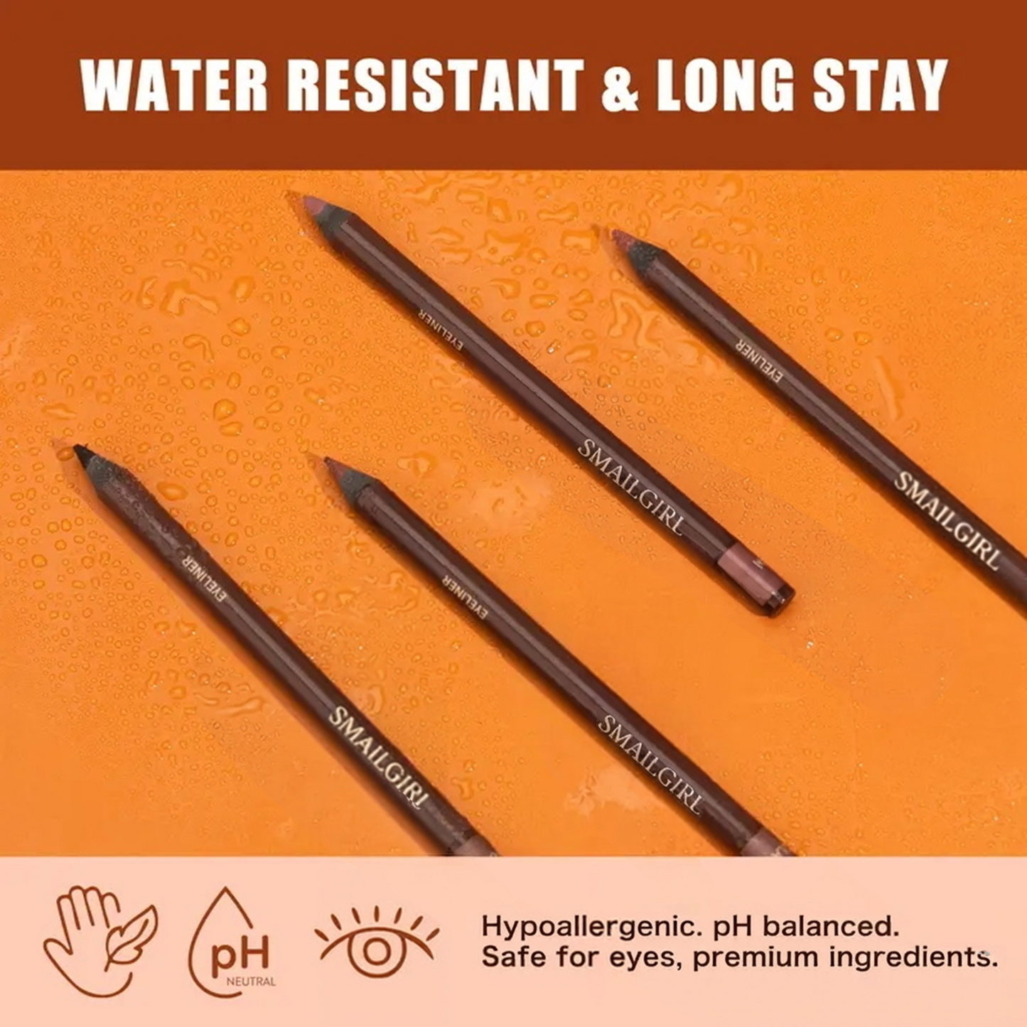 24HR Waterproof Eyeliner Pencil, Smudge-Proof Long-Lasting Eye Liner ✏️