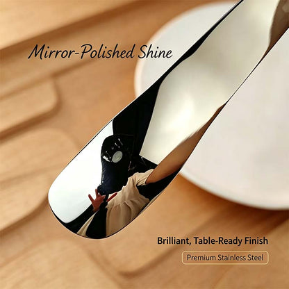 316L Stainless Steel Dessert Spade Spoon, Mirror Polished Thick Multi‑Purpose Spoon🍨