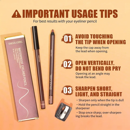24HR Waterproof Eyeliner Pencil, Smudge-Proof Long-Lasting Eye Liner ✏️