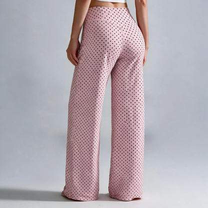 Women’s Light Simple Leopard-Print Wide-Leg Pants - Elastic Waistband, Fluid Drape 🐆