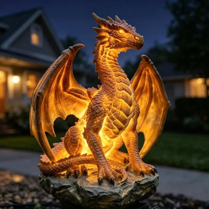 Solar Dragon Garden Statue Light 🐉