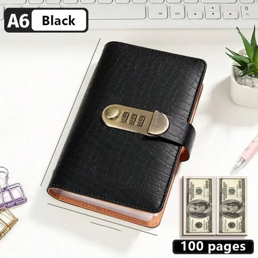 Transparent-Pocket Currency Collectors Album, Top-Grade PU Leather, Password Lock💵