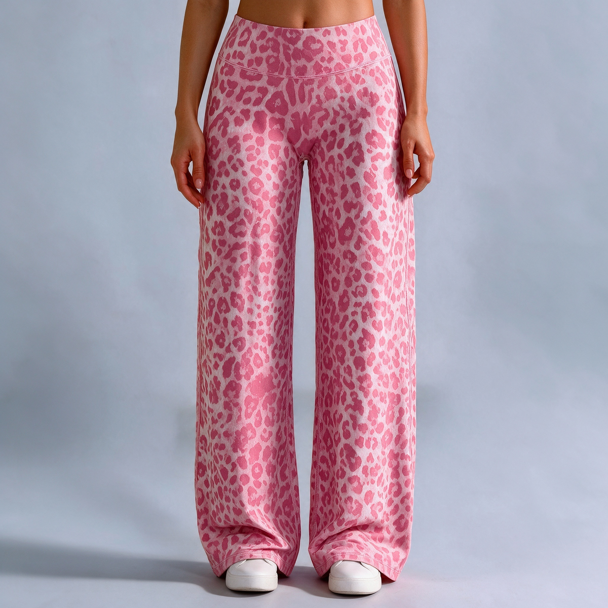 Women’s Light Simple Leopard-Print Wide-Leg Pants - Elastic Waistband, Fluid Drape 🐆