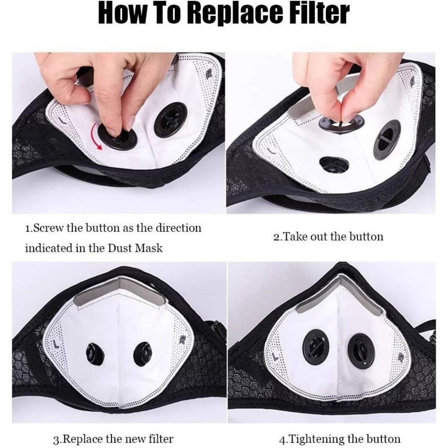 Carbon Filter Dust Mask | Reusable Adjustable Breathable Mask😷