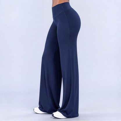 Women’s Light Simple Leopard-Print Wide-Leg Pants - Elastic Waistband, Fluid Drape 🐆