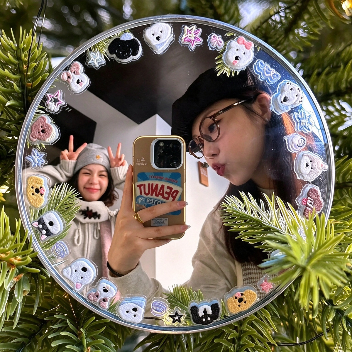 Selfie Convex Mirror, Handheld High-Definition Wide-Angle Selfie Mirror 📸