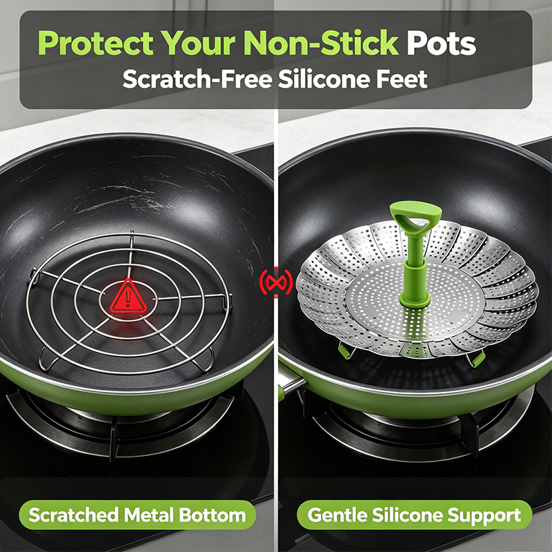 Vegetable Steamer Basket for Cooking Food, Stainless Steel Veggie Steam Basket🍲