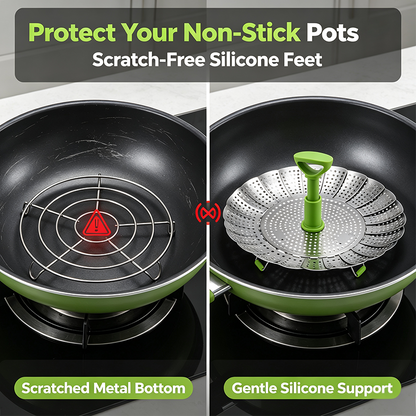 Vegetable Steamer Basket for Cooking Food, Stainless Steel Veggie Steam Basket🍲