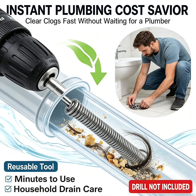 Electric Pipe Dredging Device without Machine, 1 Count Toilet Clog Dredging Tool🪠