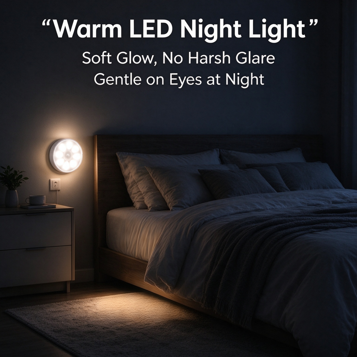 6 Pcs Motion Sensor Light Indoor, Night Light(3000K Warm Yellow 6 Pack) 🌙