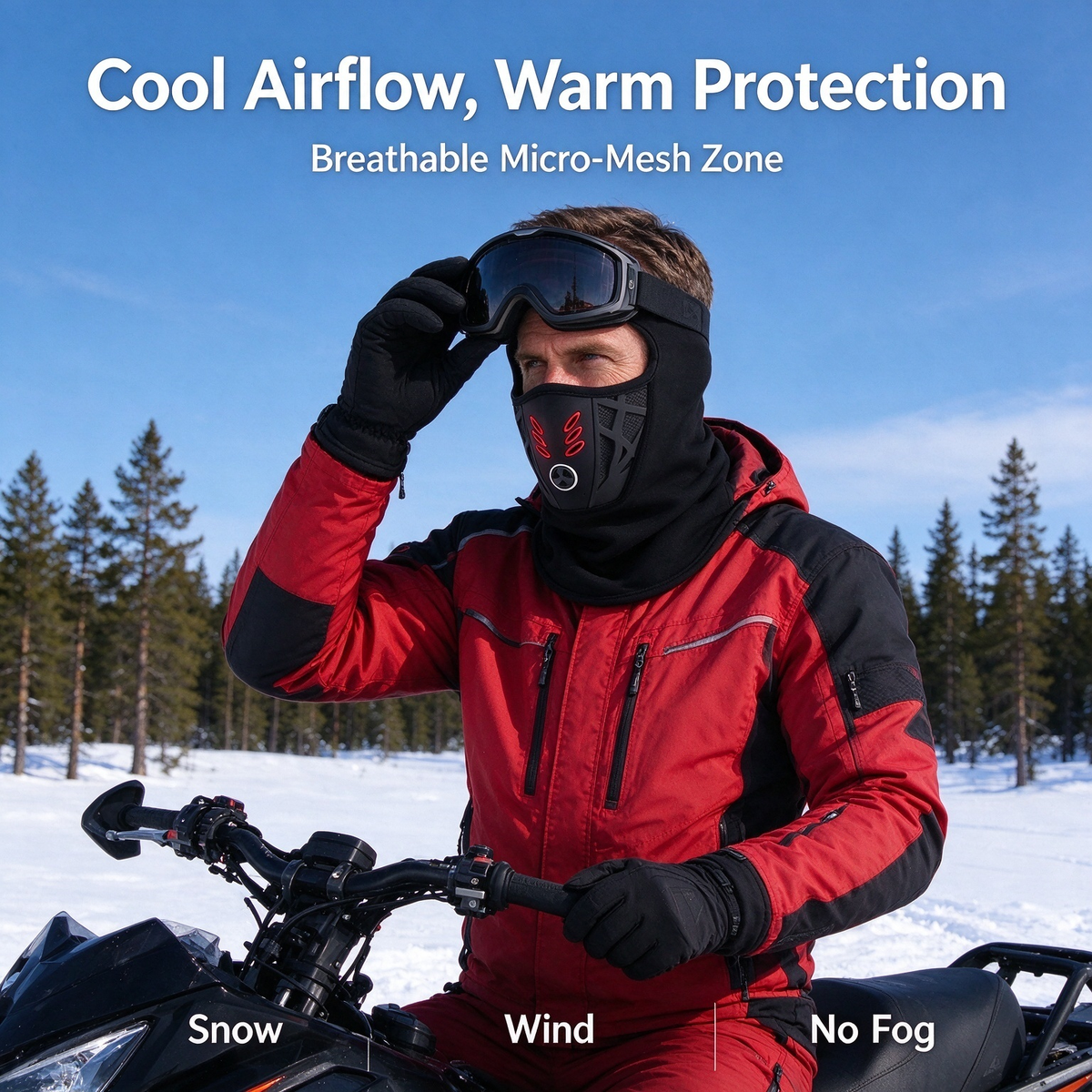 Unisex Fleece Full Face Balaclava Ski Mask - Windproof, Anti-Haze, Soft Sports & Outdoor Hat 🧢💨