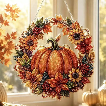 Halloween Diamond Painting Hanging Ornament Kit, Black Cat Moon🎃
