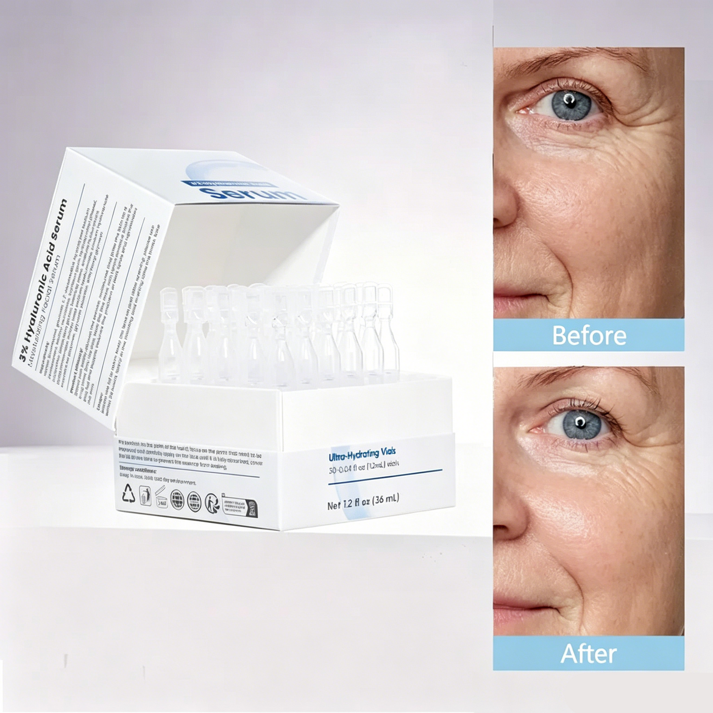 3% Hyaluronic Acid Ultra Hydrating Single Use Facial Serum Vials💧