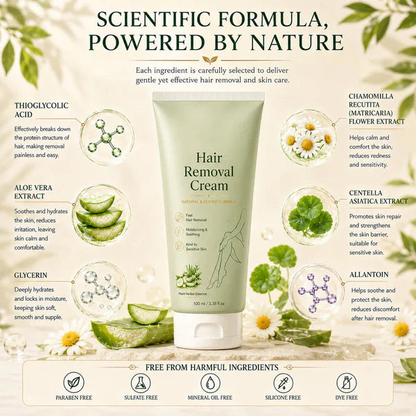 Unisex Hair Removal Cream, Mild for All Skin Types✨