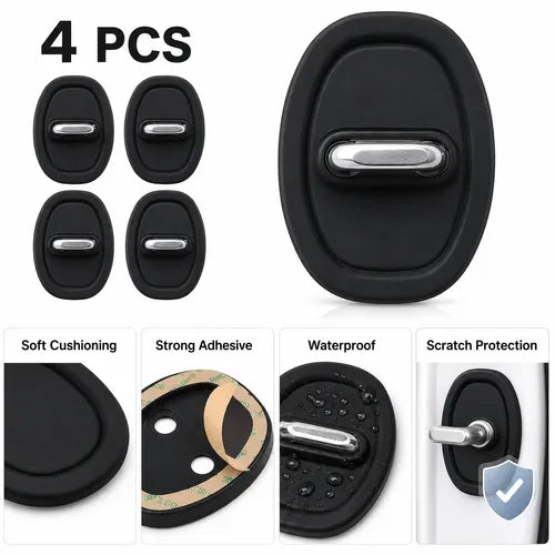 4 Counts Door Latch Lock Cover, Experience seamless installation with our self-adhesive design 🚗