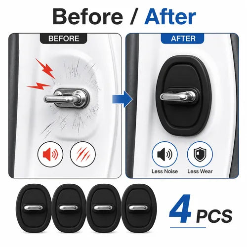 4 Counts Door Latch Lock Cover, Experience seamless installation with our self-adhesive design 🚗