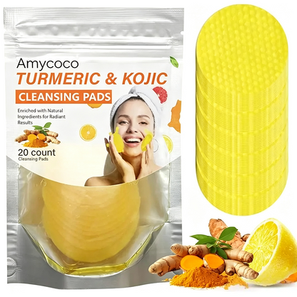 Turmeric & Kojic Acid Cleansing Pads - 20pcs NormalSkin Gentle Facial Cleanser Pads 🧖‍♀️