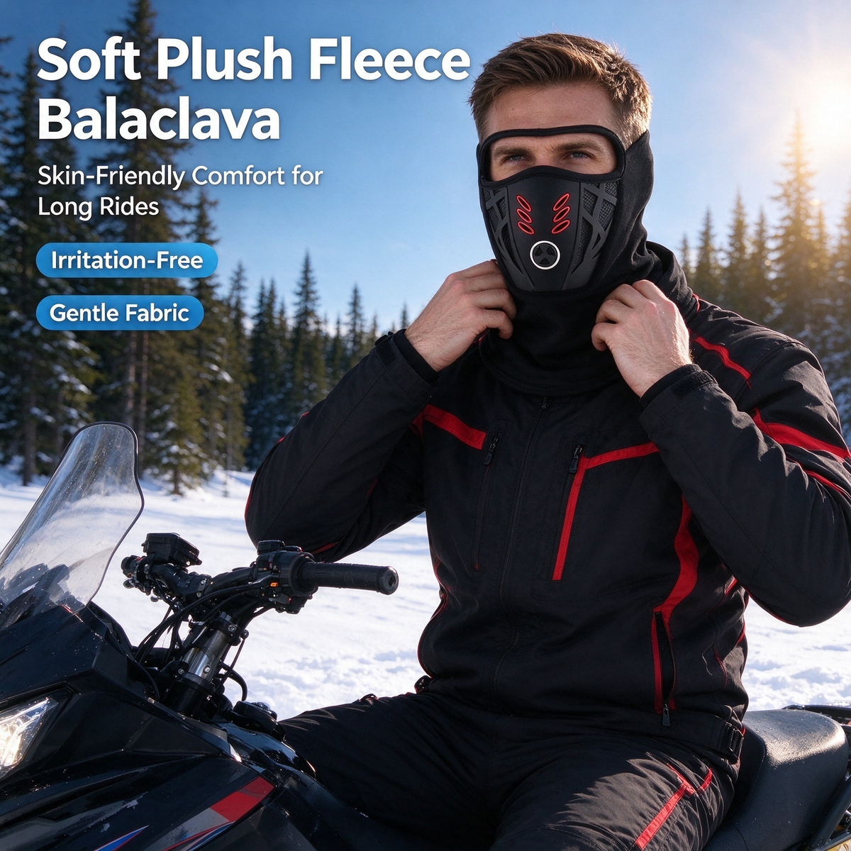 Unisex Fleece Full Face Balaclava Ski Mask - Windproof, Anti-Haze, Soft Sports & Outdoor Hat 🧢💨