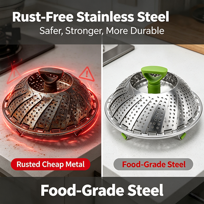 Vegetable Steamer Basket for Cooking Food, Stainless Steel Veggie Steam Basket🍲